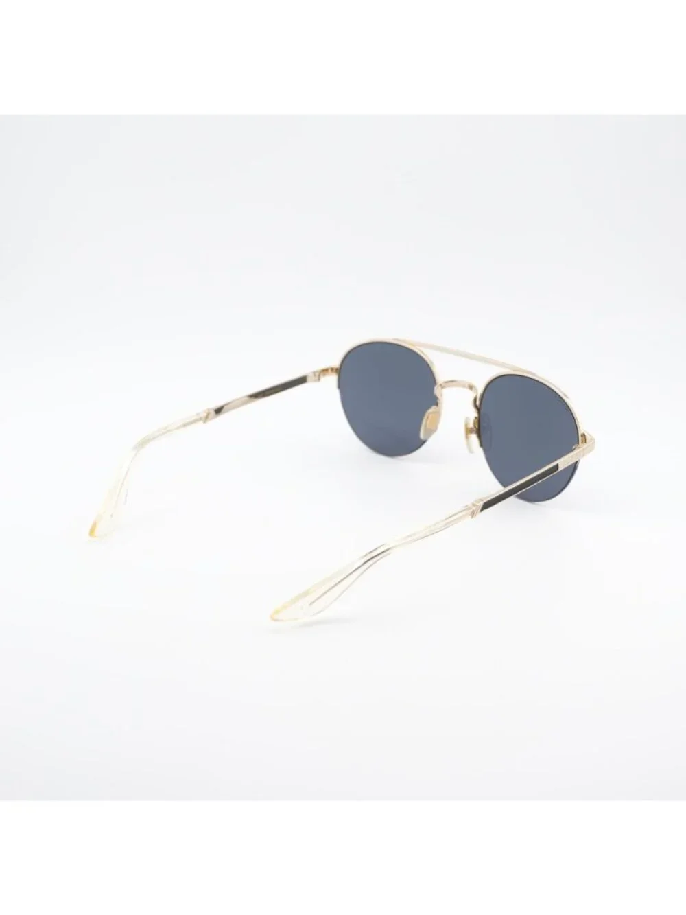 Gucci GG0984S 001 Unisex Sunglasses Gold Round Frame, Grey Lenses